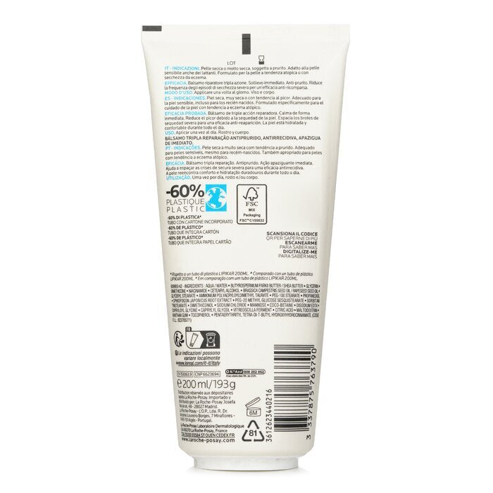 La Roche Posay Lipikar Baume AP+M Balsam mit Dreifachwirkung - Ökotube 200ml/6,6oz