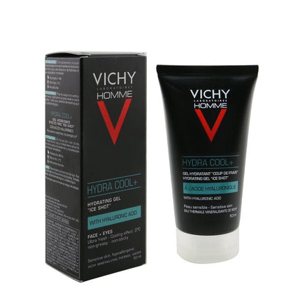 Vichy Homme Hydra Cool+ – Feuchtigkeitsgel „Ice Shot“ mit Hyaluronsäure (für Gesicht und Augen) 50 ml