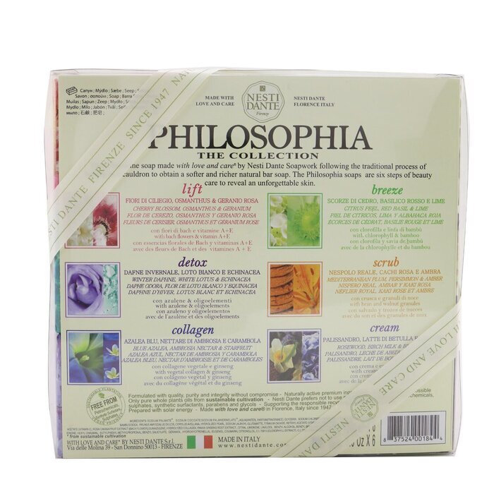 Nesti Dante Philosophia The Collection Soap Set: (Lift + Breeze + Detox + Scrub + Collagen + Cream) 6x 150g/5.3oz