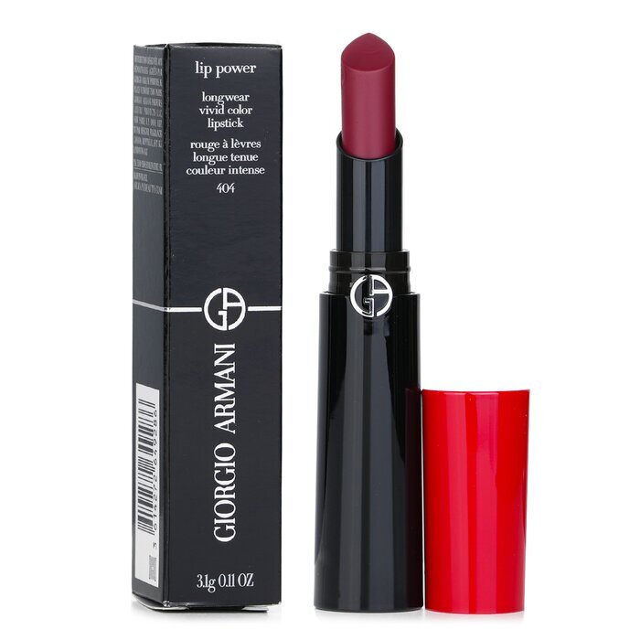 Giorgio Armani Lip Power Longwear Vivid Color Lipstick - # 404 Tempting 3.1g/0.11oz