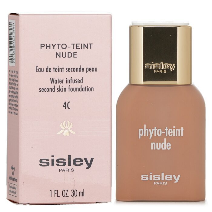 Sisley Phyto Teint Nude, mit Wasser angereicherte Foundation für die zweite Haut, Nr. 4C Honey, 30 ml