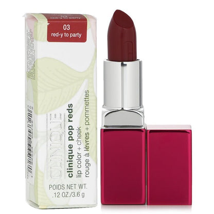 Clinique Pop Reds Lip Color + Cheek - # 03 Red-y To Party 3.6g/0.12oz