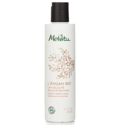 Melvita L'Argan Bio Velvet Body Milk - Softens & Revitalises 200ml/6.7oz