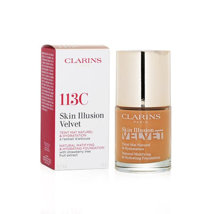 Clarins Skin Illusion Velvet Natural Matifying & Hydrating Foundation - # 113C Chestnut 30ml/1oz