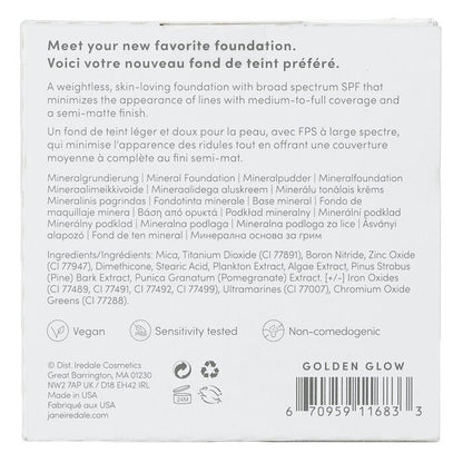 Jane Iredale PurePressed Base Mineral Foundation Nachfüllpackung LSF 20 – Golden Glow 9,9 g