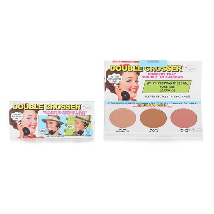 TheBalm Double Crosser (Highlighter, Bronzer & Blush) 8.5g/0.29oz