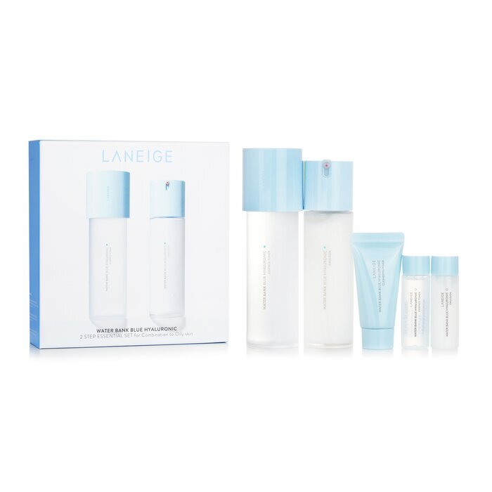 Laneige Water Bank Blue Hyaluronic 2 Step Essential Set (Für Mischhaut bis fettige Haut) 5-tlg