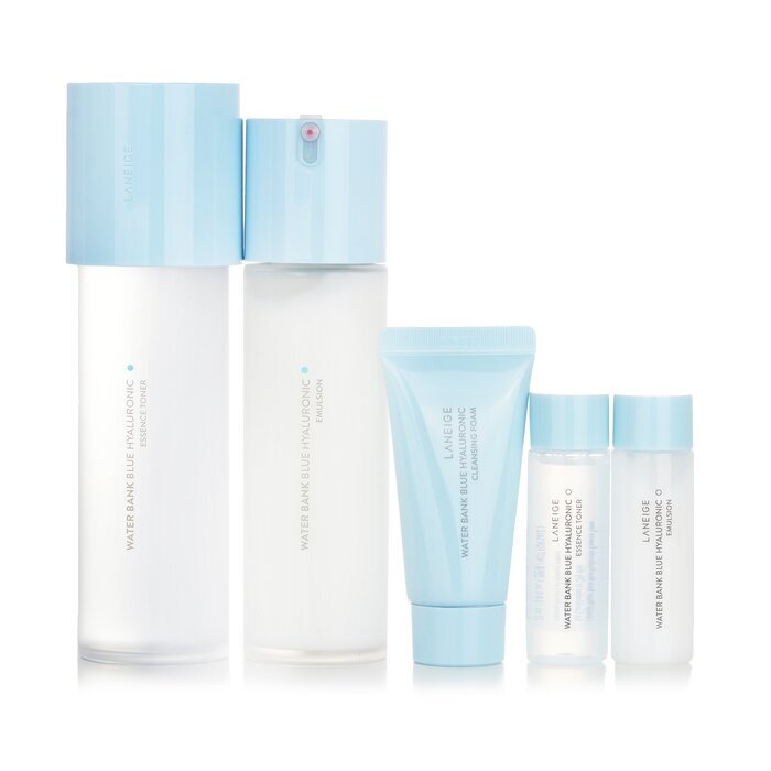 Laneige Water Bank Blue Hyaluronic 2 Step Essential Set (Für Mischhaut bis fettige Haut) 5-tlg