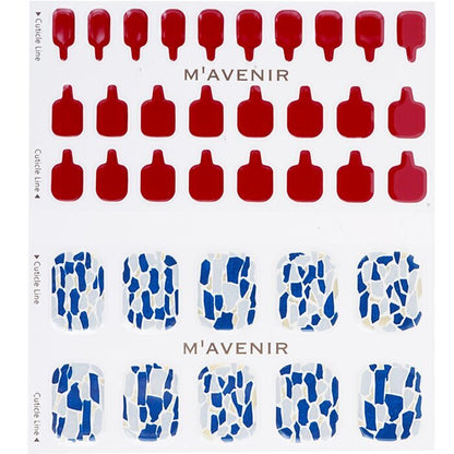 Mavenir Nail Sticker (Patterned) - # Shell We Burgundy Pedi 36pcs