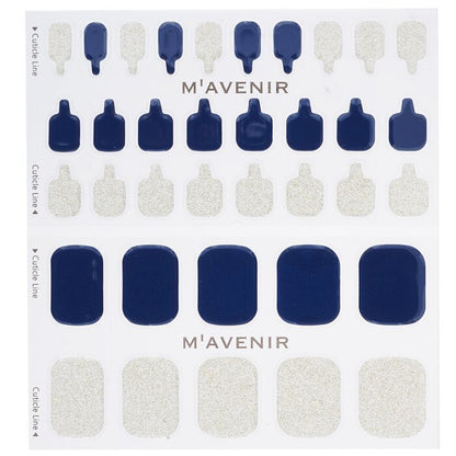 Mavenir Nail Sticker (Blue) - # Navy Gold Topaz Pedi 36pcs