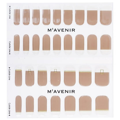 Mavenir Nail Sticker (Brown) - # Gold Cafe Latte Nail 32pcs