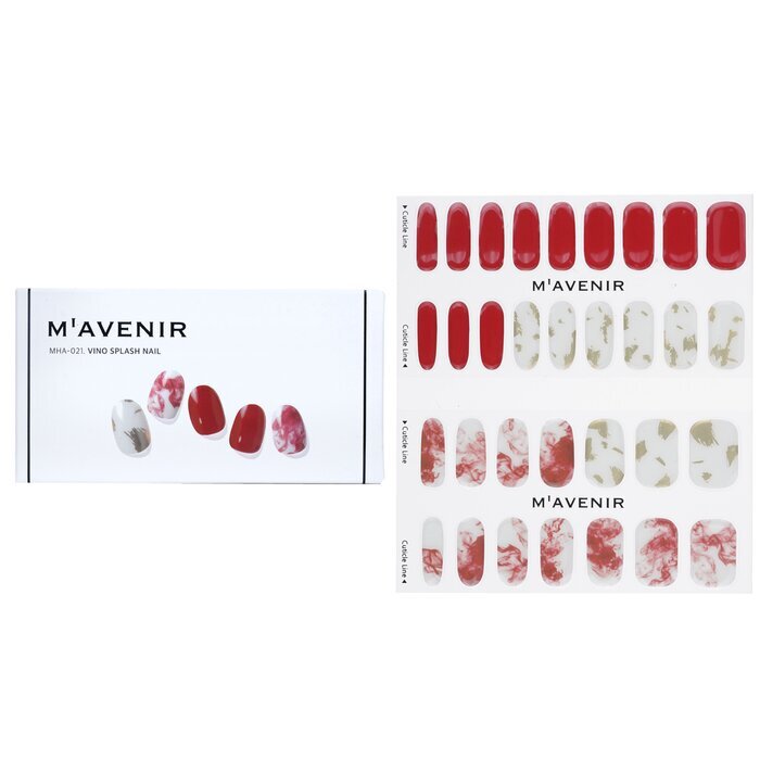 Mavenir Nail Sticker (Red) - # Vino Splash Nail 32pcs