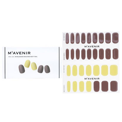 Mavenir Nail Sticker (Assorted Colour) - # Wholegrain Mustard Matt Nail 32pcs