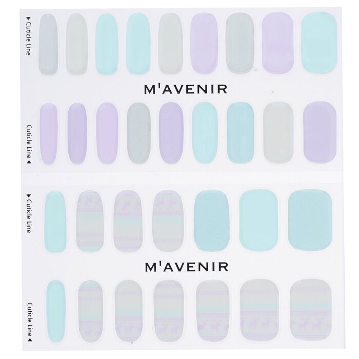 Mavenir Nail Sticker (Assorted Colour) - # Pastel Deer Knit Nail 32pcs