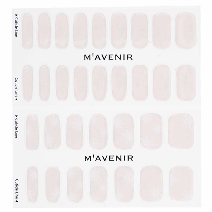 Mavenir Nail Sticker (White) - # Snow Blooming Nail 32pcs