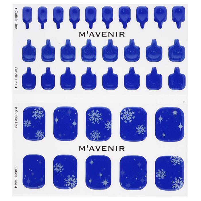 Mavenir Nail Sticker (Blue) - # Romantic Snow Night Pedi 36pcs