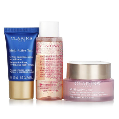 Clarins Multi Active Set: 3pcs+1bag