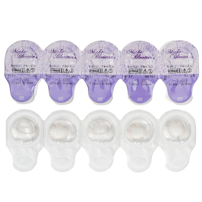 Miche Bloomin' Quarter Veil 1 Day Color Contact Lenses (107 Clear Grege) - - 3.00 10pcs