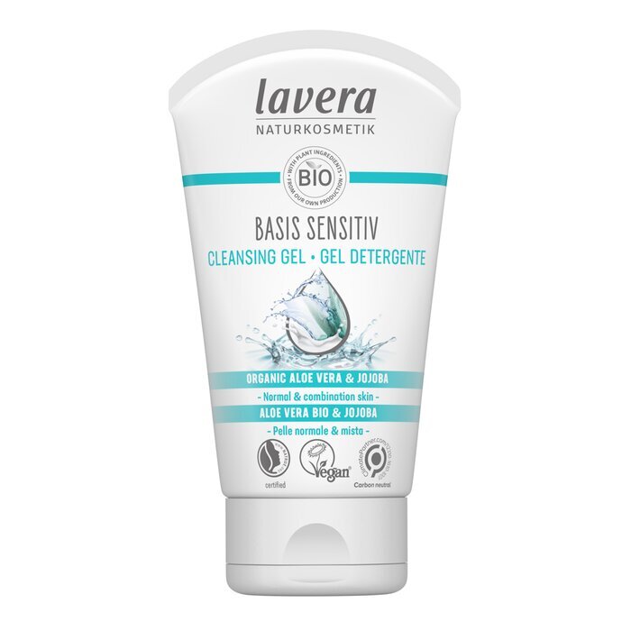 Lavera Basis Sensitiv Reinigungsgel - Bio-Aloe Vera &amp; Jojoba (Für normale &amp; Mischhaut) 125ml/4oz