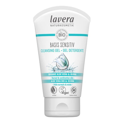 Lavera Basis Sensitiv Reinigungsgel - Bio-Aloe Vera &amp; Jojoba (Für normale &amp; Mischhaut) 125ml/4oz