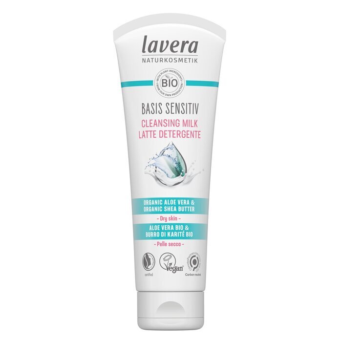Lavera Basis Sensitiv Cleansing Milk - Organic Aloe Vera & Organic Shea Butter (For Dry & Sensitive Skin) 125ml