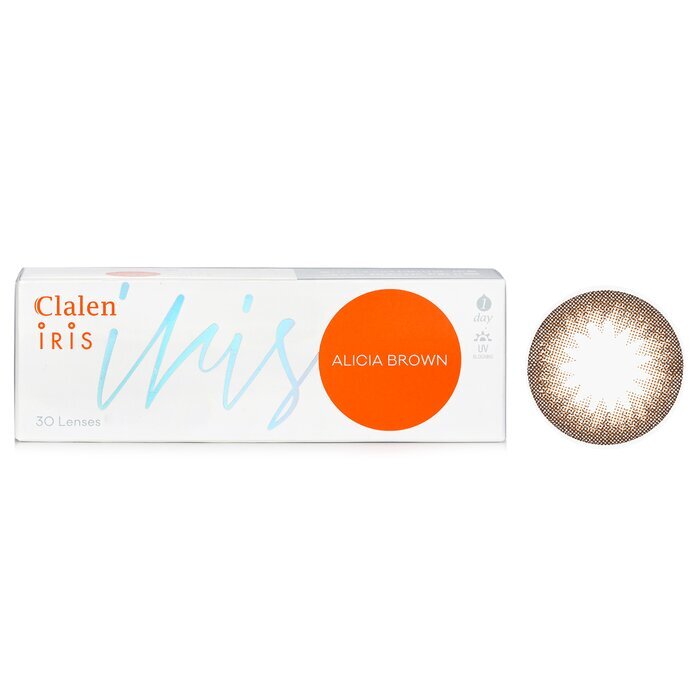 Clalen 1 Day Iris Suzy Brown Color Contact Lenses -2.00 30pcs