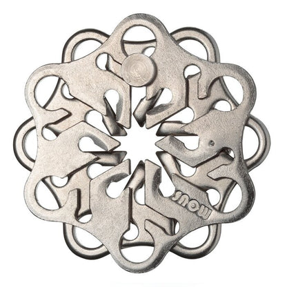 Broadway Toys Hanayama | Snow Hanayama Metal Brainteaser Puzzle Snow Rated Level 2 75*119*45 mm