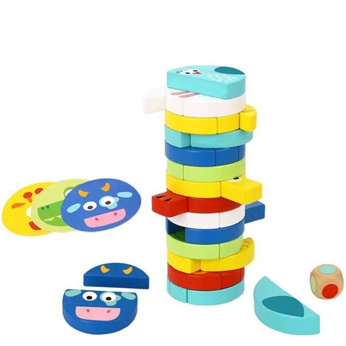 Tooky Toy Co Stacking Game - Animals 8x8x23cm