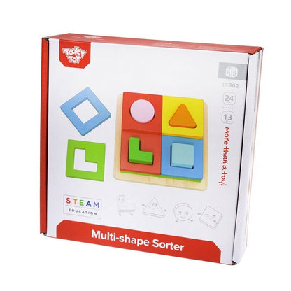 Tooky Toy Co Muti-shape Sorter 14x14x5cm