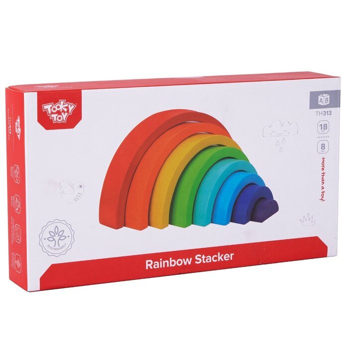 Tooky Toy Co Rainbow Stacker 8pcs 26x13x5cm