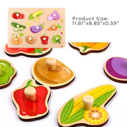 Tooky Toy Co Vegetable Puzzle 30x23x2cm