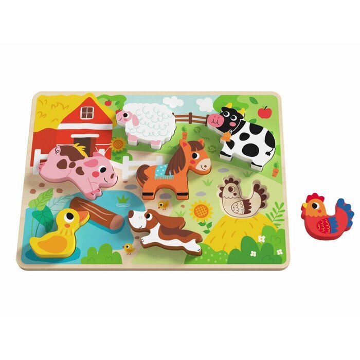 Tooky Toy Co Chunky Puzzle - Farm 30x21x2cm