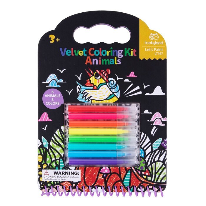 Tookyland Velvet Coloring Book - Animals 25x17x2cm