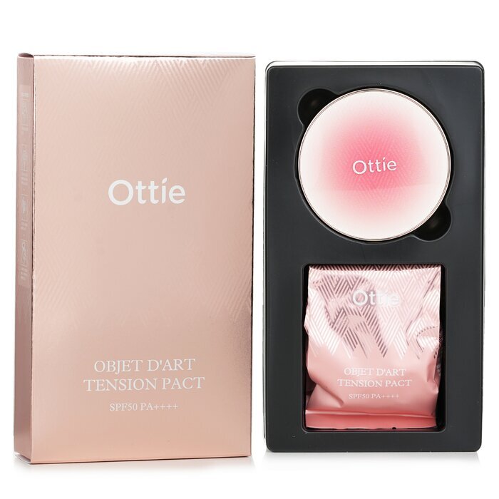 Ottie Objet D’art Tension Pact SPF50 PA++++ & Refill  # 23 Natural 2x15g/0.52oz