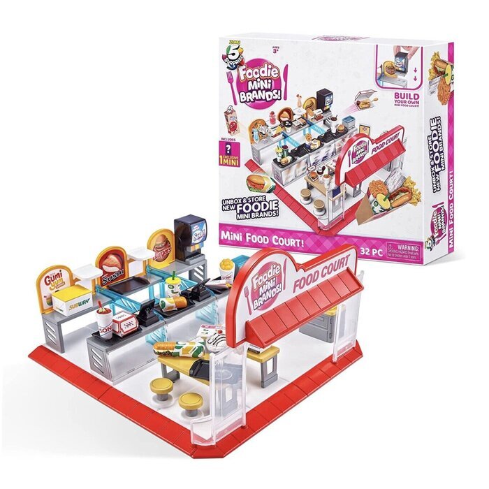 Zuru 5 Surprise Mini Brands Series 1 -Mini Food Court Playset 30x32x8cm