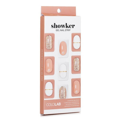 Cololab Showker Gel Nail Strip # CSA201 Gold Line Beige 1pcs