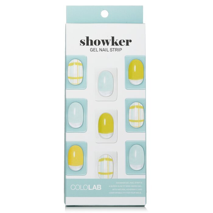 Cololab Showker Gel Nail Strip  # CSA611 Pastel Check 1pcs