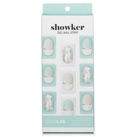 Cololab Showker Gel Nail Strip # CSA701 Jewel Shooting Mint 1pcs