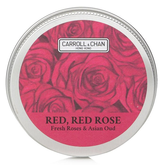 Carroll & Chan 100% Beeswax Mini Tin Candle - # Red, Red Rose (Fresh Roses & Asian Oud) 1pcs