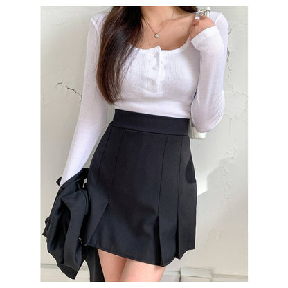 Trendywhere Back Banding Pleats Mini Skirt Free (XS-M)