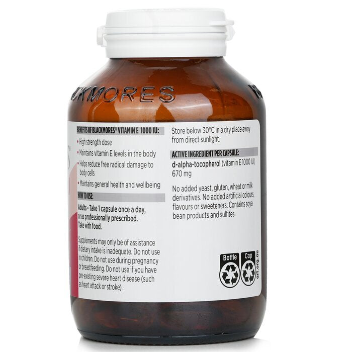 Blackmores - Vitamin E 1000IU 100 Capsules (Parallel Import) 100 Capsules