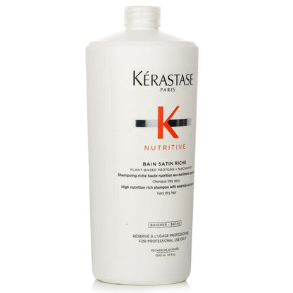 Kerastase Nutritive Bain Satin Riche High Nutrition Rich Shampoo With Essential Nutriments (Very Dry Hair) 1000ml/34oz