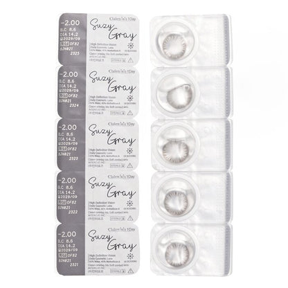 Clalen Iris 1Day Suzy Gray -2,00 5 Stück x 1 Streifen