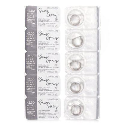 Clalen Iris 1Day Suzy Gray -2,50 5 Stück x 1 Streifen