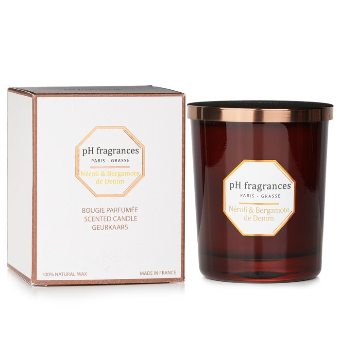 pH fragrances Duftkerze – Neroli &amp; Bergamotte De Denim, 180 g/6,3 oz