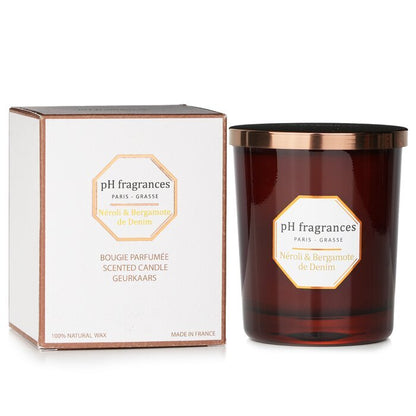 pH fragrances Duftkerze – Neroli &amp; Bergamotte De Denim, 180 g/6,3 oz
