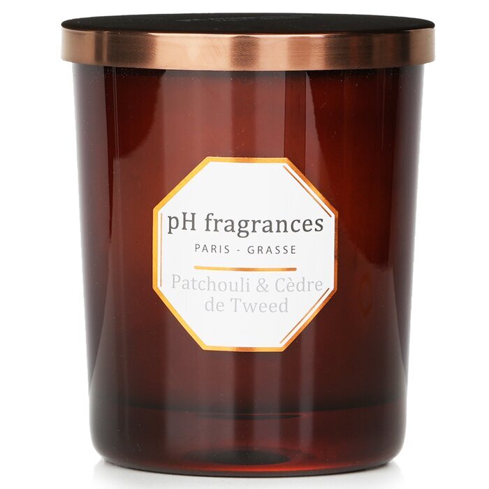 pH fragrances Duftkerze – Patchouli &amp; Cedre De Tweed, 180 g/6,3 oz