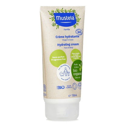 Mustela Bio Feuchtigkeitsspendende Gesichts- und Körpercreme mit Olivenöl (parfümfrei) 150 ml/5 oz