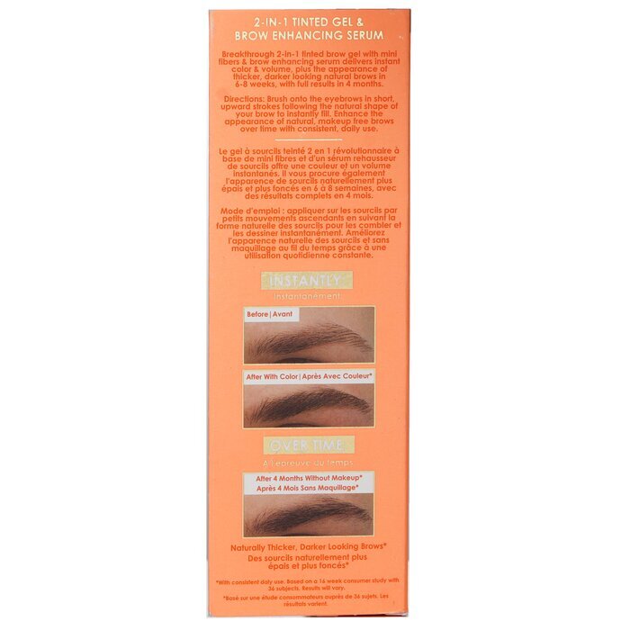Grande Cosmetics (GrandeLash) GrandeBROW 2 in 1 getöntes Augenbrauengel + Augenbrauen-Verstärkendes Serum – Mittel 3,5 ml