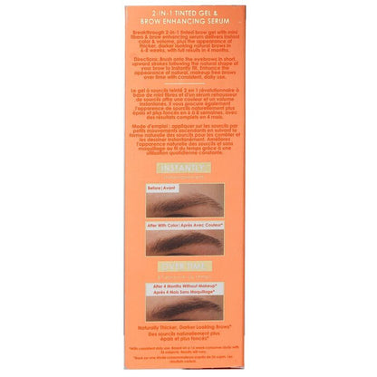 Grande Cosmetics (GrandeLash) GrandeBROW 2 in 1 getöntes Augenbrauengel + Augenbrauen-Verstärkendes Serum – Mittel 3,5 ml